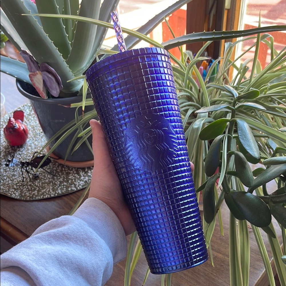 Starbucks Blue Blueberry Glitter Gradient Venti 24oz Cold Cup